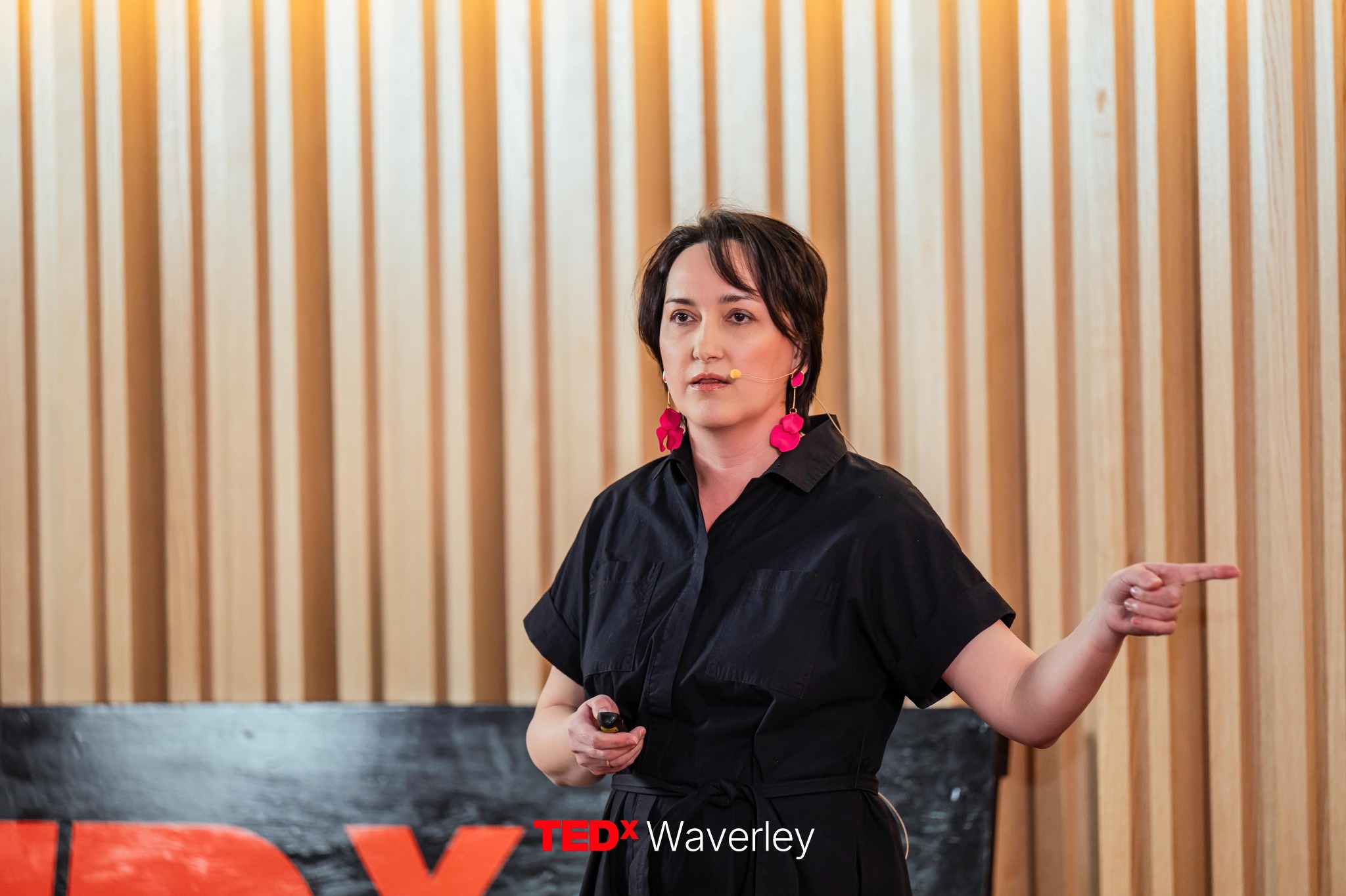Margarita Serova delivering her TEDxWaverley talk
