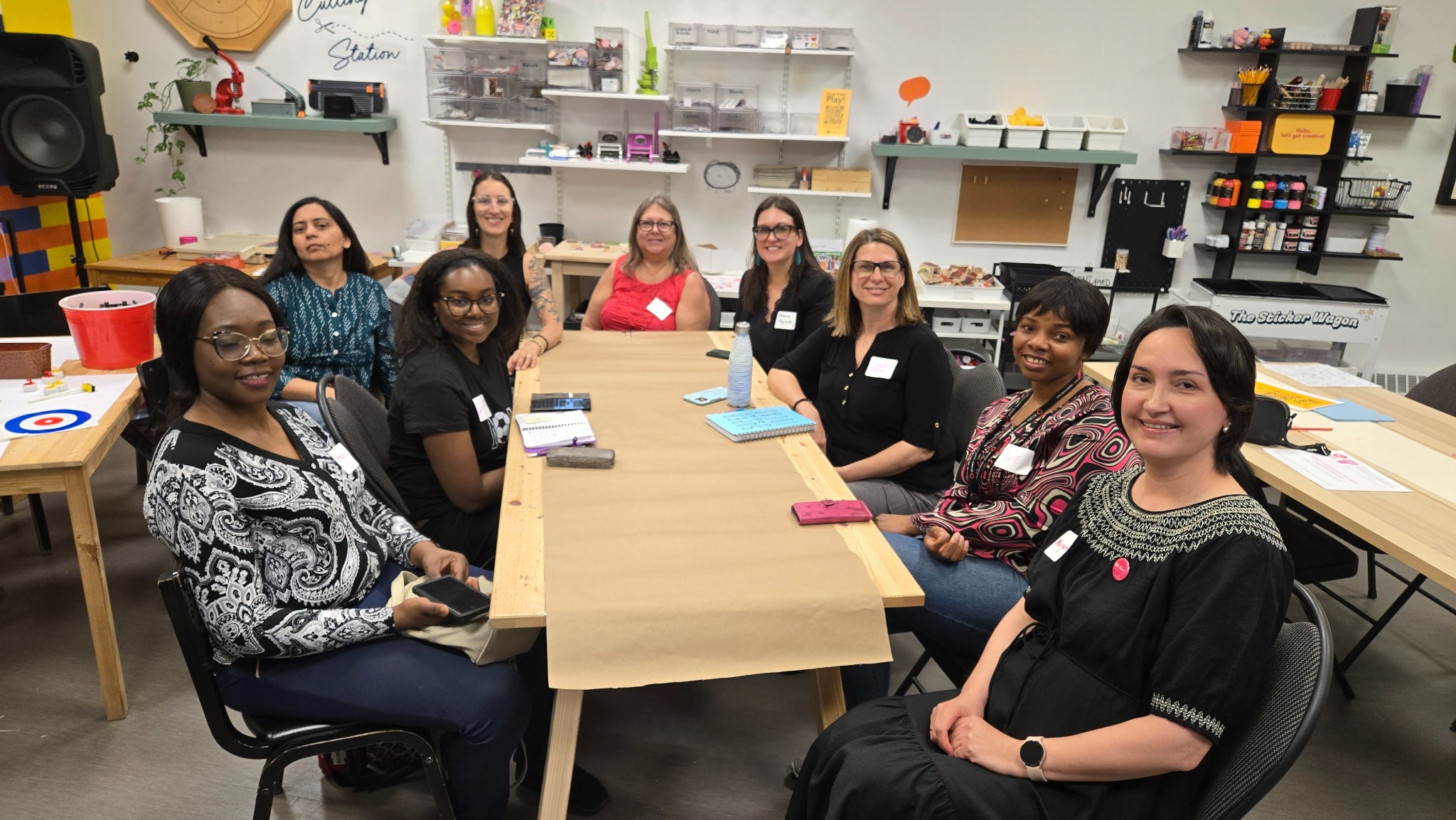 Margarita with participants at a Biz Moms professional visibility workshop